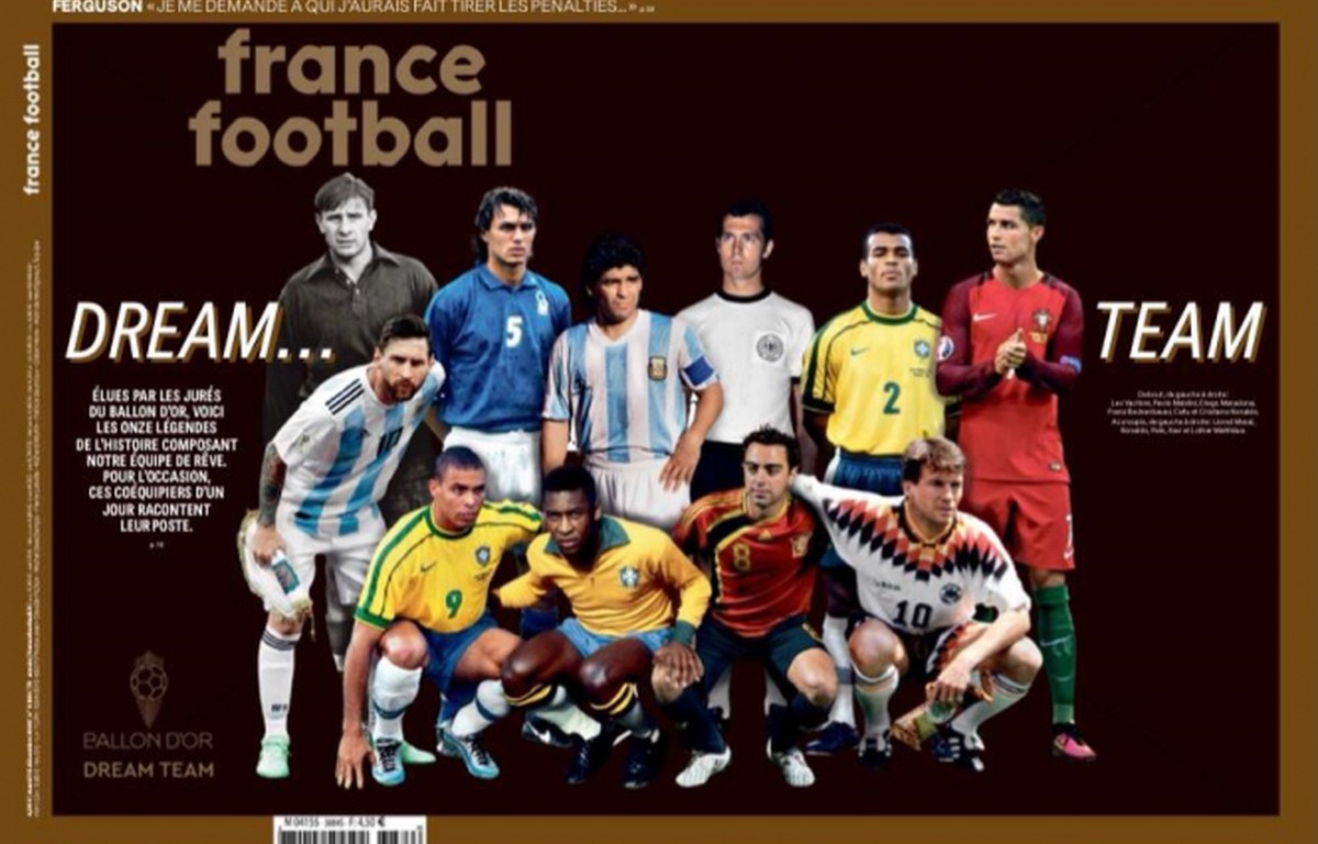France Football divulga seleções com os melhores jogadores de todos os  tempos – Em Todo Lugar